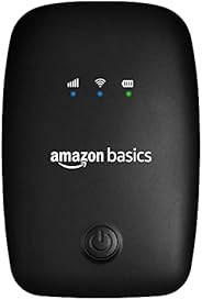 Amazon Basics 4G LTE WiFi Single_Band Dongle with All SIM Support | Up to 150Mbps WiFi Hotspot | 2100 mAh Rech
