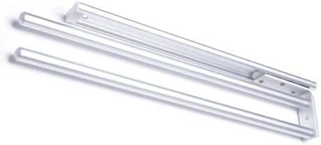 Cabinetsforbathrooms Kitchen 2 Arm Towel Rail - Color : Silver Anodised Aluminium