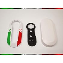 Cover E Tasti Gomma Per Chiave Fiat 500, Punto, Panda, Lancia Y - Rosso Rubino - Foto 4