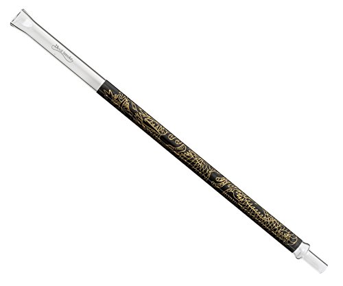 Preisvergleich Produktbild Tattoo Line - Dragon Gold - flache Öffnung / Shisha Mundstück aus Glas Glasmundstück Devil Smoke