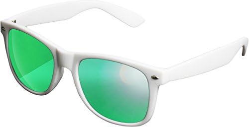 MasterDis MSTRDS Likoma Mirror Unisex Sunglasses for Men and Women with Mirrored Lenses, White/Green