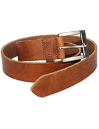 Zerimar Cinturon liso para hombre confeccionado en piel de alta calidad Color tan