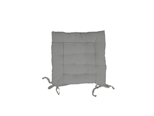 Stuhlbezug abgesteppt Baumwolle PANAMA hellgrau