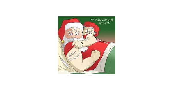 Buon Natale Zio Papa.Twizler Buon Natale Con Babbo Natale Tatuaggio E Bah Humburg Happy Christmas Biglietto Di Auguri Di Natale Divertente Di Natale Cartolina Di Natale Donna Biglietto Natalizio