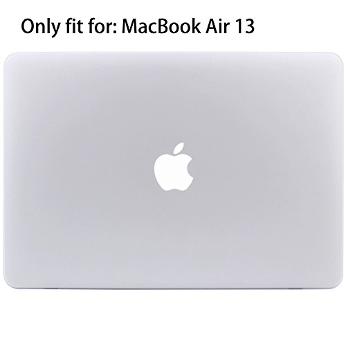 STONG Matte Gummierte Harte Schutzhülle für Macbook Air 13“ Hülle Cover Schale Schutz Hülle Tasche Silicon Case Shell Hard Plastik mattiert SchutzTasche + tpu Tastatur-Schutzfolie (Weiß) - 2