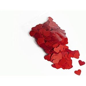 konfetti - Herzform Konfetti - 18 g - rote Farbe (handgemacht Konfetti)