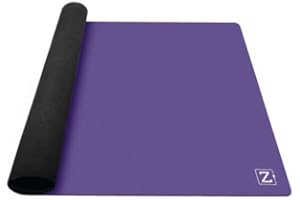 ZACATRUS Tapete Mini Morado de Neopreno, 90 cm x 60 cm, Amatista, Tapete de Juegos de Mesa, Antideslizante, Tapete de Cartas, Enrollable