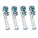 Produktbild Tool Store 4 x ERSATZ Zahnbürste Kompatibel für Braun Oral B Dual Clean S4 17A Ersatz Zahnbürste Heads - GENERIC kompatibel Kompatibel mit Oral B Triumph Professional Care 9000 Serie Oral B Vitality Precision Clean, Sensitive Clean, weiß Sauberkeit Oral B, Advance Power 400/900 Oral B, Professional Care 5000 / 6000/7000/8000, Oral B Dual Clean