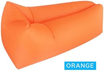 Inflatable Lounger Sofa Sleeping Bag, Compression Air Beds,Portable Chair,Air Mattresses Beds. Portable Air Beds Sleeping Sofa Couch for Travelling, Camping, Beach, Park, Backyard (Orange)