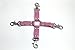 Produktbild Bondage Kreuz Fessel Verbinder mit Scheren Karabiner (pink)