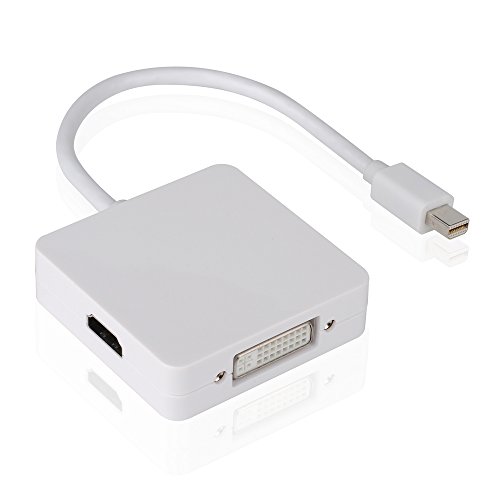 Ultima™3 in 1 Gold Plated Mini DisplayPort Thunderbolt to HDMI/DVI/VGA Display Port Cable Adapter for Apple Mac Book MacBook Pro MacBook Air Mac mini, Microsoft Surface Pro & Pro 2 3 RS.949 (57.00% Off) - Amazon