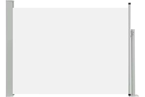 vidaXL Seitenmarkise Ausziehbar Sonnenschutz Sichtschutz Windschutz Seitenrollo Markise Seitenwandmarkise Balkon Garten Terrasse 100x500cm Creme