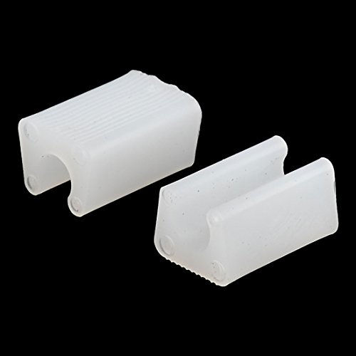 sourcingmap® Familie Stuhl aus Kunststoff Fuß Boden Beschützer Rohr Schlaucheinsatz Weiß 9 mm Ø 50 Stk - 2