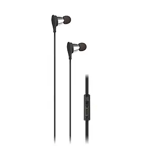 AT&T (USA) Jive EBV01 Classic in Ear Wired Earphones with HD Sound, Tangle Free Wire, 3.5 mm Audio Jack and in-Line Controls and with Mic, Compatible with Google Assistant and Siri (Black)