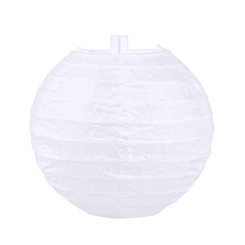 YL 9er. Papier Lampions Laternen Weiß (10cm) - 2
