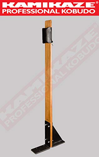 Kamikaze MAKIWARA Professional Complet pour Fixation au Sol, Bois et Coussin de Frappe