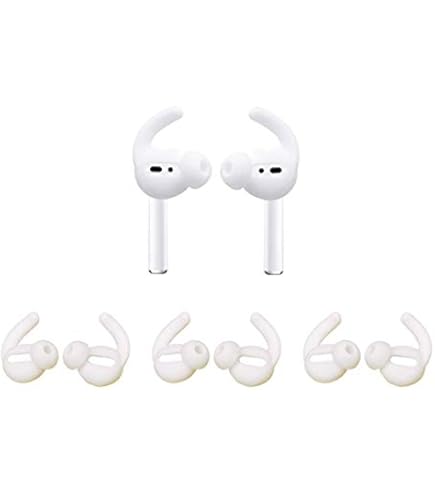Gcioii Geheugen titanium legering oorhaken voor AirPods Pro 3 (2025), AirPods Pro 2, AirPods Pro, Anti-Slip Sport Accessoires [Toegevoegd Anti-Lost Lanyard] Comfortabele veilige pasvorm, wit