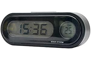 MACHSWON Car LCD Digital Temperature Clock with Blacklight for Car Bicycle Motorcycle Auto Moto Truck