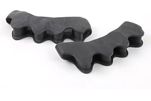 ZNDIJE KONAMO Toe Separators for Functional Fitness Athletes - Toe Straighteners for Foot Pain Relief and Plantar Fasciitis - Fix Feet - Fix Toes - Fix Bunions - Toe Spacers for Crossfit Dark Black-A