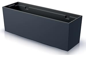 R.G. Blumenkasten Blumentopf Balkonkasten Pflanzkasten Blumenkübel Urbi Matt Finish mit Pflanzeinsatz (600 Anthrazit)