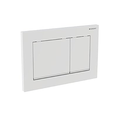 Geberit 8011386 Plaque de recouvrement Omega 30 115.080.kh.1 rinçage à 2 quantités chromé hautement Brillant, Argent