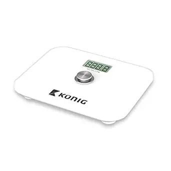 KONIG Battery Free Durable Personal Weighing Scale with 3? LCD Display and Overload Protection Technology, Capacity - 8KG - 150KG (330LB)