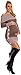 Happy Mama Women's Maternity Bardot Knitted Jumper Dress Pullover Sweater. 913p (Cappuccino, 10/14)