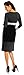 Zeta Ville Women's 3/4 Sleeves Colour Block COTTON Pregnancy Maternity Dress 057 (UK 10/12, Black & Grey)