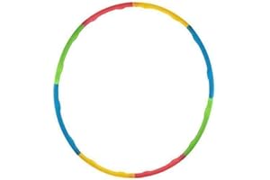 QUICKDRAW Kids 27" Hula Hoop Colourful Slot Together Collapsible 8 Piece Plastic Design