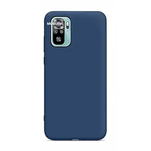 MOBILOVE Pure Liquid Soft Matte Silicone Case with Camera and Screen Protection for | Xiaomi Redmi Note 10 Pro/Note 10 Pro Max (Blue)