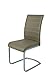 Produktbild Schwingstuhl Sina  2er Set, Bezug Kunstleder Latte, Metallgestell Vierkant alufarben 44 x 50 x 95 cm  Apollo