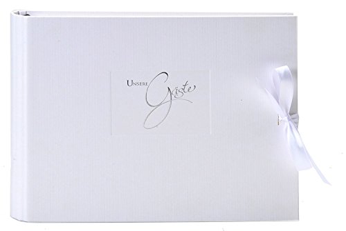 Goldbuch 47065 Gästebuch Seda, 50 Seiten, circa 29 x 23 cm, weiß