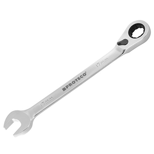 Proteco-Werkzeug Ringmaul Ratschenschlüssel Ratschenringschlüssel 72 Zähne feinverzahnt CRV Haltefunktion Schlüsselweite 13mm