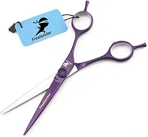 6.0 inch Professional 440C Barber Hairdressing Cutting Shear - Salon Hair Scissor for Hair Stylist - by Freelander (Purple)