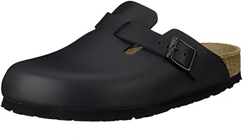 Birkenstock Boston Sabot unisex, adulto, nero, 39 (Normale)