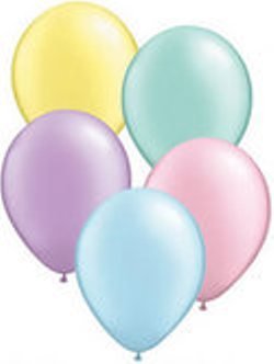 DeCoArt...10 Luftballon Mix pastell metallic (helle Farben) ca. 28 cm und ein weißes Aufblasventil sowie eine DeCoArt...Merkblatt