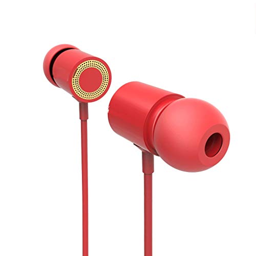 Preisvergleich Produktbild Kabelgebundene Kopfhörer mit Rauschunterdrückung, In-Ear-Bass-Kopfhörer, kabelgebundenes Headset (Color : Rot)
