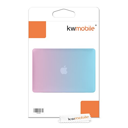 kwmobile Crystal Hülle für Apple MacBook Air 13″ (ab Mitte 2011) Hard Case – dünne durchsichtige transparente Schutzhülle Cover Tasche Zwei Farben Design Pink Blau Transparent - 7