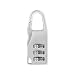 Produktbild Prevently Kofferschloss Zahlenschloss Vorhängeschloss Mini Passwortsperre für Koffer Toolbox Golf Bag Tackle Box Schlüsselanhänger Passwort Vorhängeschloss Mini Passwortsperre Gepäckschloss (Silber)