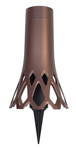 Plastia Grabvase Roseta 1 L mit Erdspieß, braun
