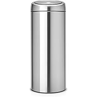 Brabantia 378669 - Cubo de basura doméstico con pedal, 30 litros, color gris metalizado anti-huellas