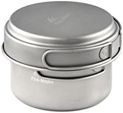 Titanium pot Outdoor camping picnic set of two ultra - light titanium pot