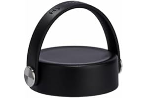 HYDRO FLASK - Bouchon avec sangle flexible pour bouteilles à ouverture large - Étanche - Isolation Honeycomb en nid d'abeille - Lavable au lave-vaisselle - Noir