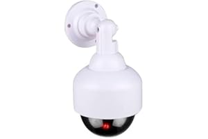 GRUNDIG Dummy Security Camera with Flashing LED - Realistic Camera Housing for Indoor or Under the Canopy - Battery Operated - Diameter 12 x 14 cm - Easy Assembly