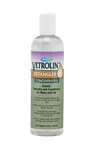 Farnam Vetrolin Detangler Horse Mane Conditioner Flawless Luster Shines Hair 12z