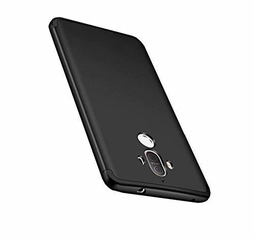 Huawei Mate 9 Case 360° Protective Cover PC Hard Shell Anti-Shock Shockproof Full Body Protective Anti-Scratch Bumper 360 Degree Full-Cover Case Matte Protection Case 3 in 1(black)