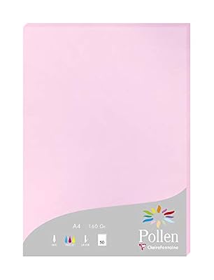 Clairefontaine Etui 50F Pollen 210x297 rose dragée 160g