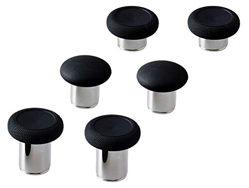 E-WOR Replacement Swap Thumbsticks Joysticks Magnets Thumbsticks (6 pcs) Fits for Xbox one elite Controller- Black