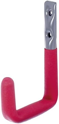 GAH-Alberts 802158 Wall Hook Angled Diameter 12 mm Grey with Red Rubber Coating, 5 pieces