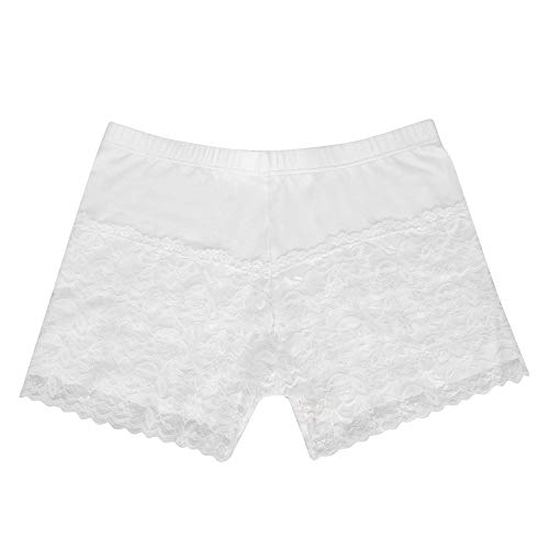 IBLUELOVER Shorts de Sécurité Fille Hot Pants Modal Dentelle Shorts de Bermudas sous-Vêtements Elasticité Shorty Respirant Lingerie sous Robe Shorts Multiusage Danse Gym Ballet 6-12ans